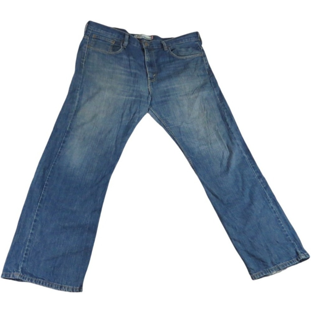 Levis 569 Loose Straight Jeans Men W38 L32 Blue Denim Red Tab Light Wash Baggy
